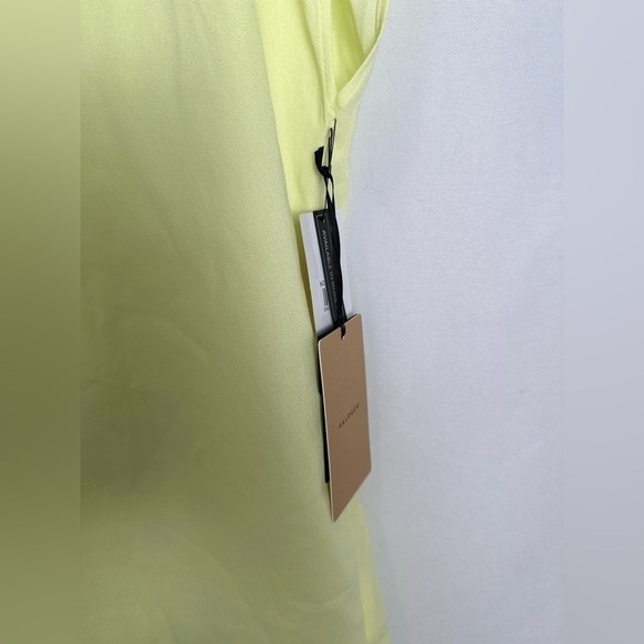 NWT Halogen Cap Sleeve Crepe Blouse Top Neon Green - Picture 5 of 5